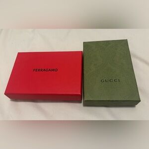 Ferragamo and Gucci Cardholder Boxes